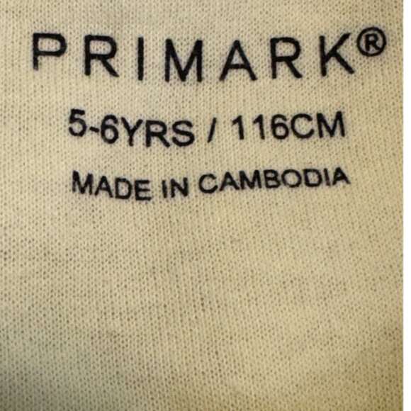 Girl's Pastel Yellow Sweat Shirt Size 5-6 yrs - Picture 2 of 4